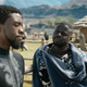 Chadwick Boseman and Daniel Kaluuya in Black Panther. Image: Disney